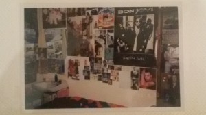 Waschbecken, Bett, Poster